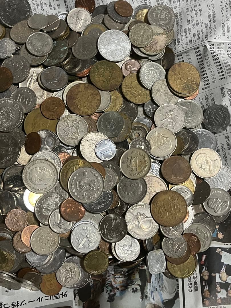 5.3kg 外国 まとめて 硬貨 古銭 貨幣 素材用
