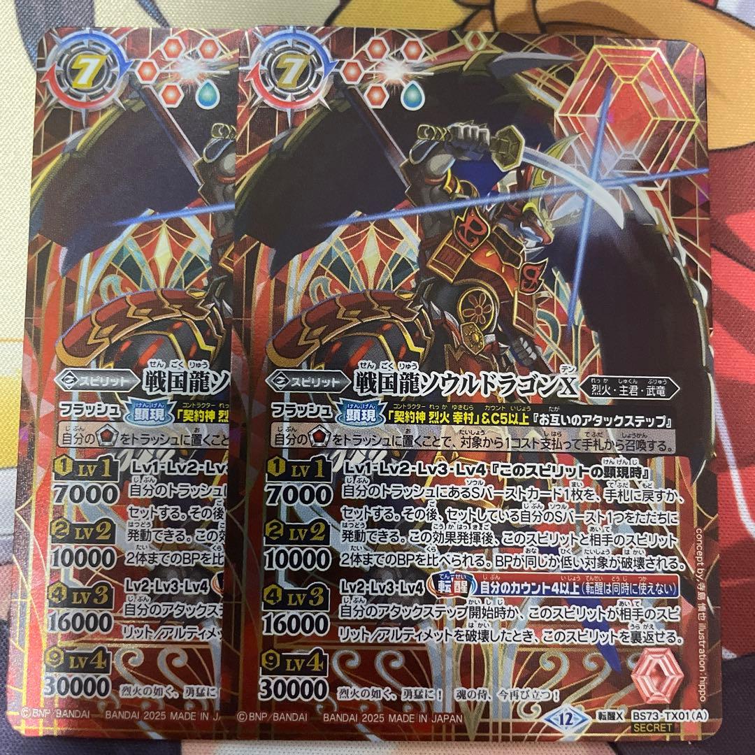戦国龍ソウルドラゴンX シークレット 2枚