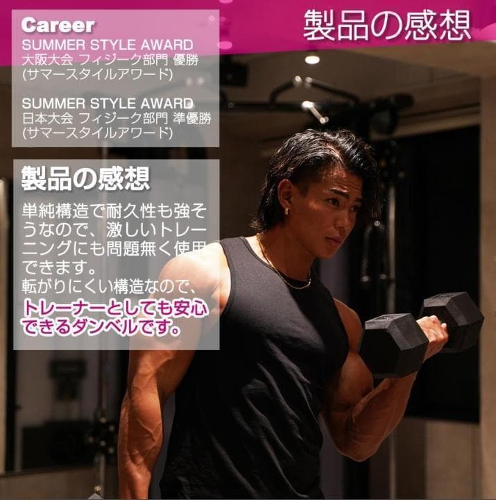 中古美品 ダンベル 20kg セット 2個 六角