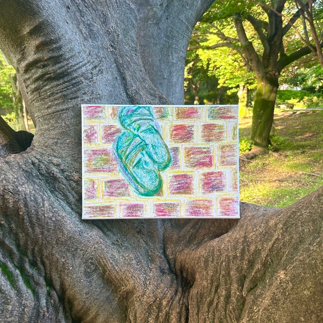 Switch2が欲しくて脱ぎ捨てた靴の絵