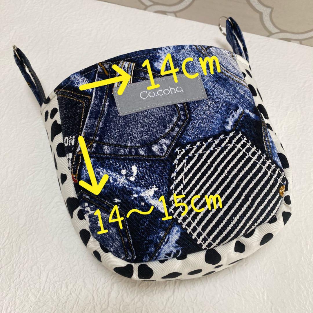 フクロモモンガポーチ　デニム　モモンガポーチ