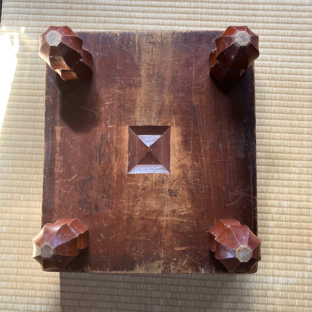 地榧三寸五分　脚付碁盤　硝子碁石　ブラ碁簀