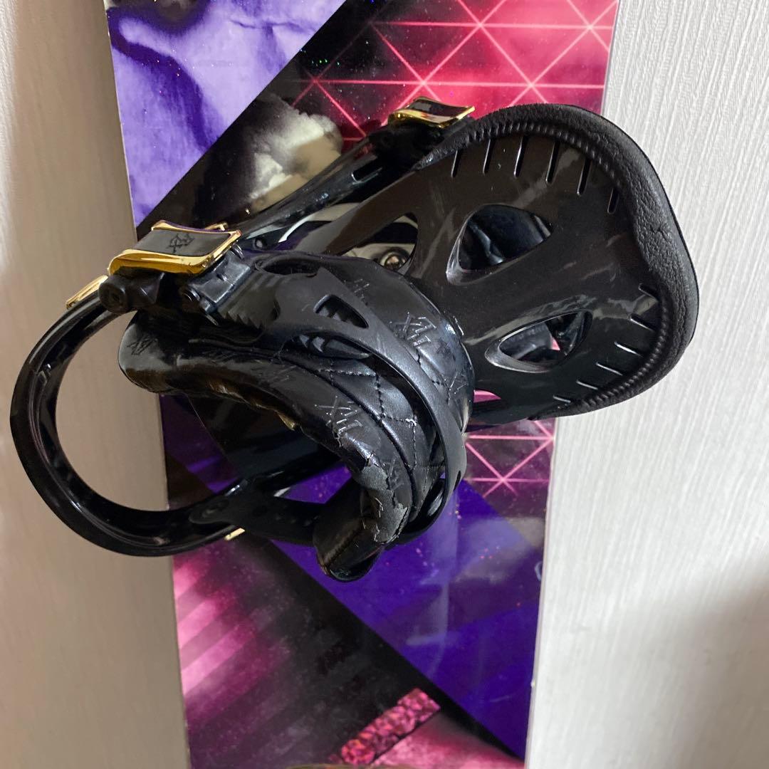 スノーボードセット 紫黒