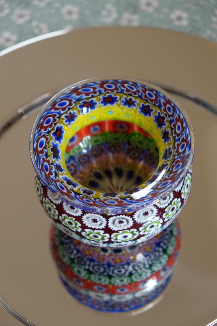 イタリア 民藝 ミルフィオリ 花瓶 検)ワイングラス 皿 江波冨士子 舩木倭帆