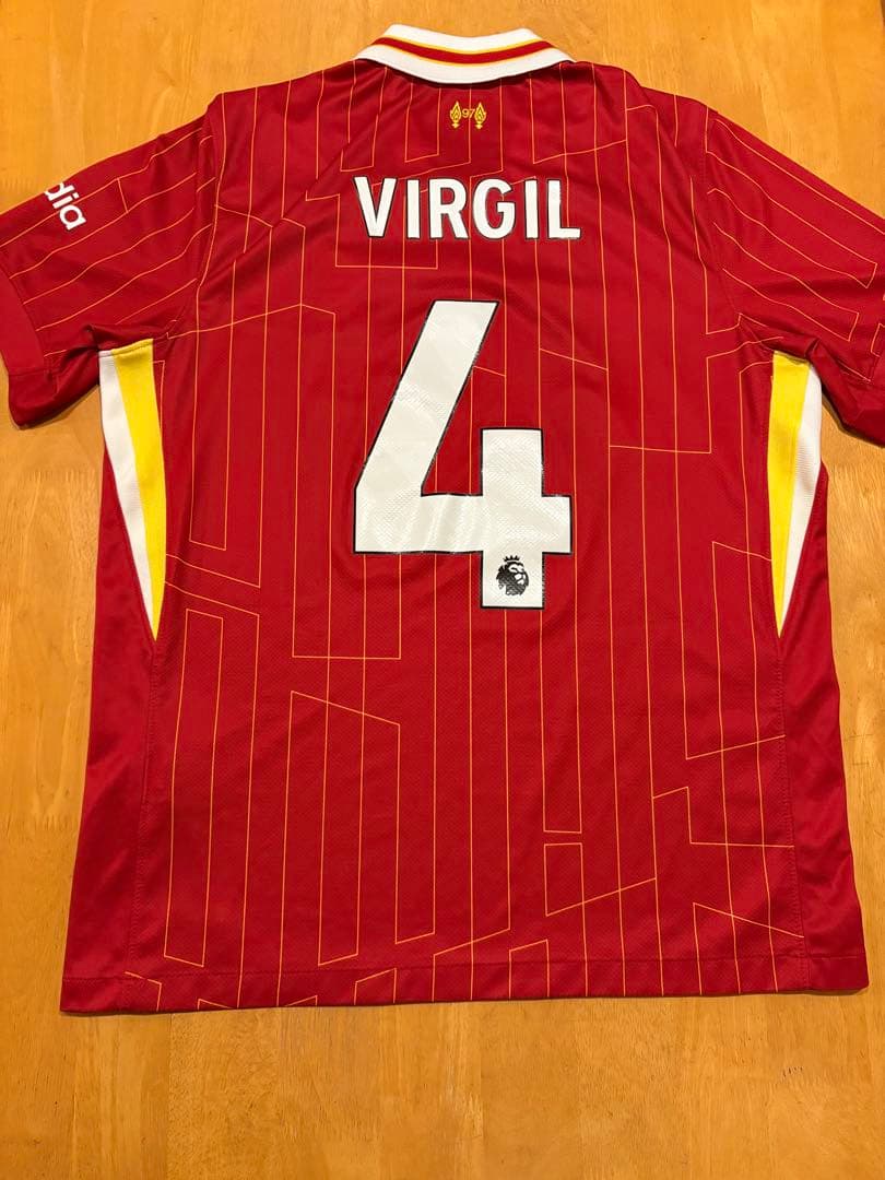 正規品 中古 美品 リヴァプール 24/25 ファンダイク Lサイズ