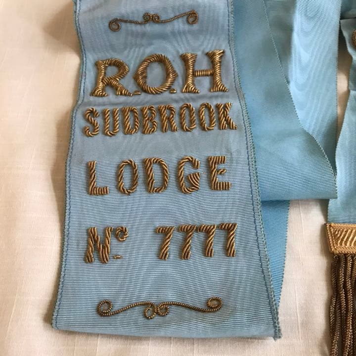 レア！英国ビンテージ フリーメイソン 秘密結社 たすきがけ飾り帯Antique