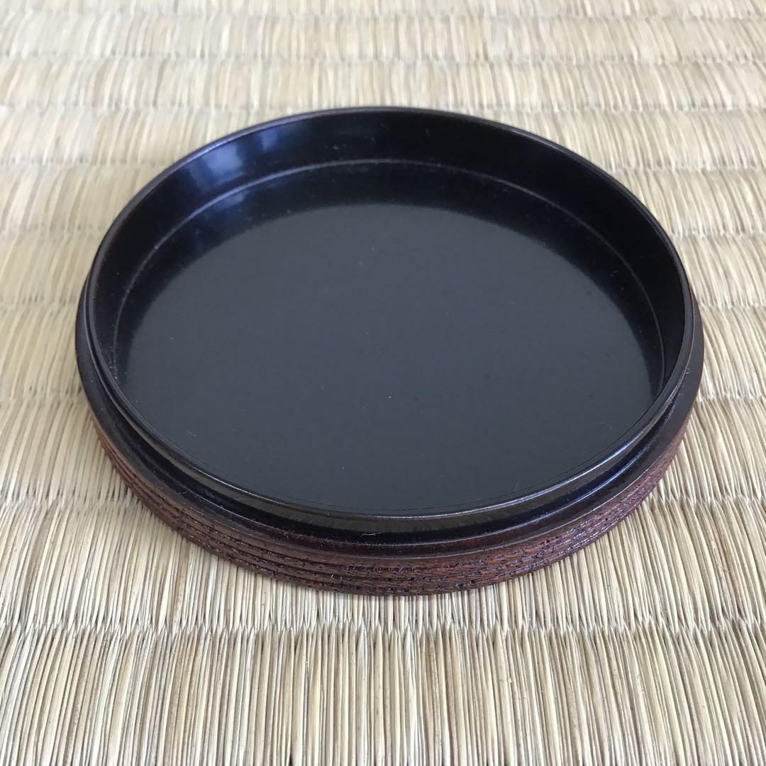 茶道具　香合　糸目丸香合　塗師保斎作　共箱　S166KG