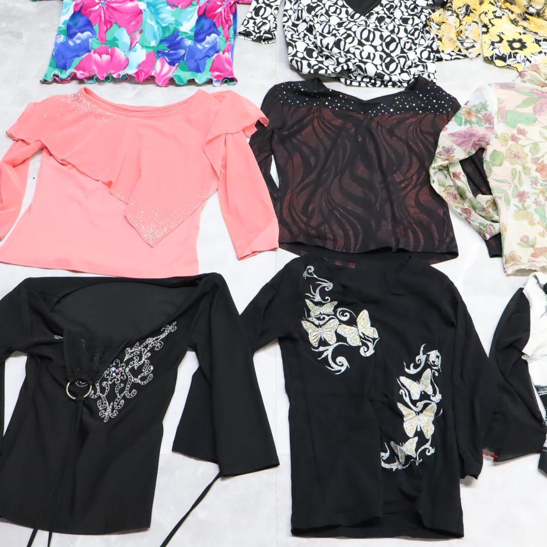 【美品 社交ダンス 衣装 レッスン着 まとめ売り】ブラウス トップス 25着