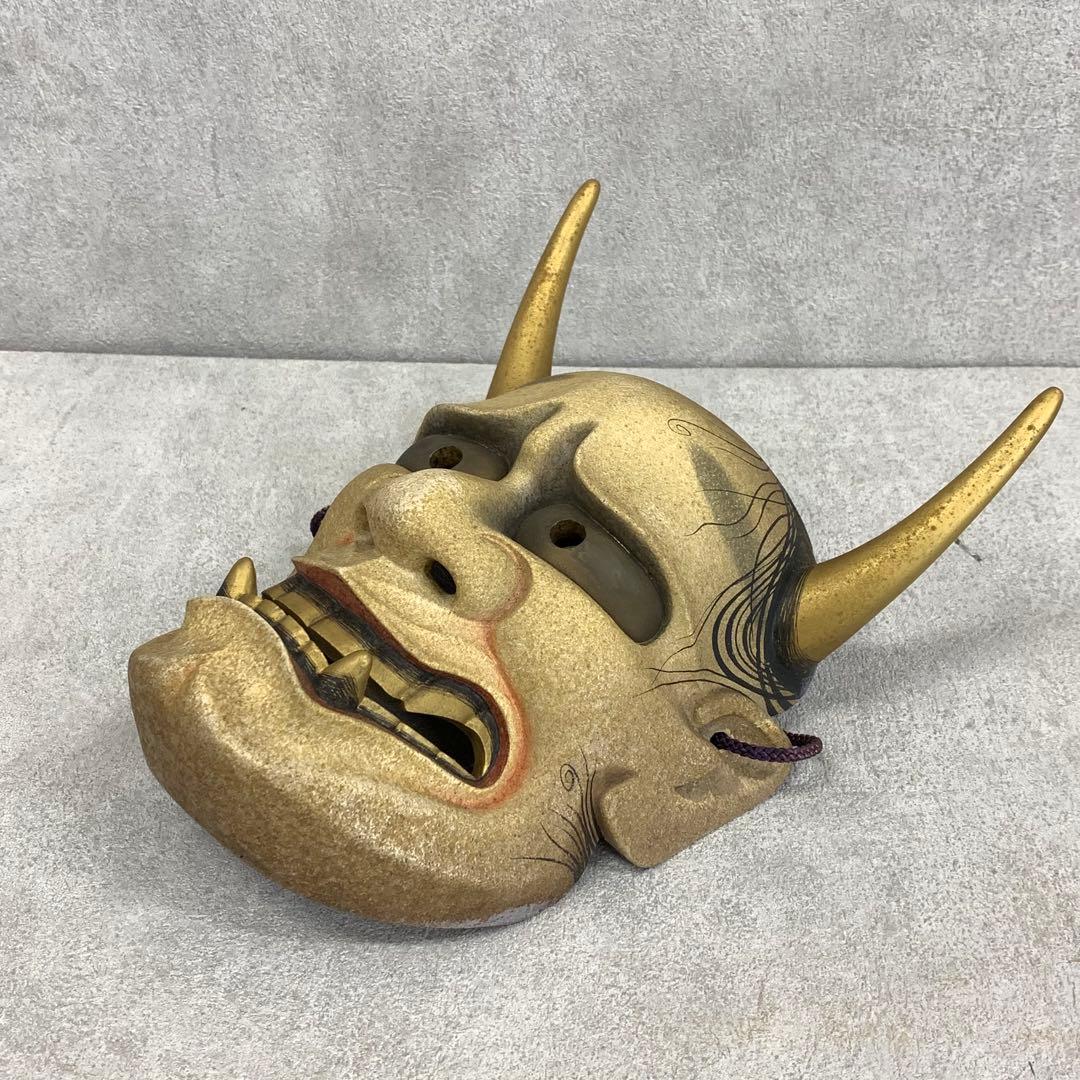 【Kuki】能面 般若 長沢宗春 共箱 能面師 人間国宝 長澤氏春 次男