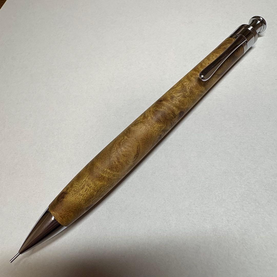 工房楔 マーブルウッド シャープペンシル 固定式口金付