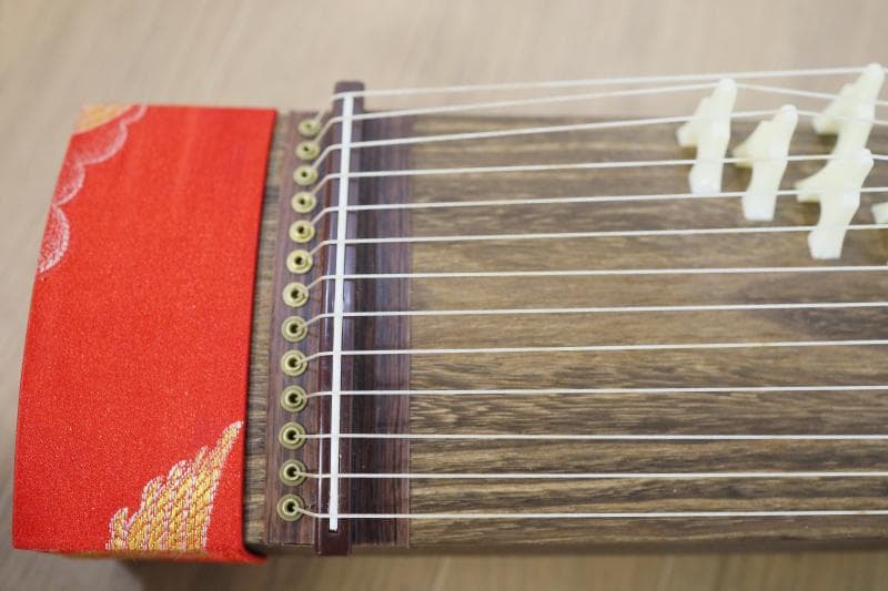 綺麗◆文化琴　短琴　13弦　和楽器　十三弦　◆全長60㎝◆誰でも弾ける!