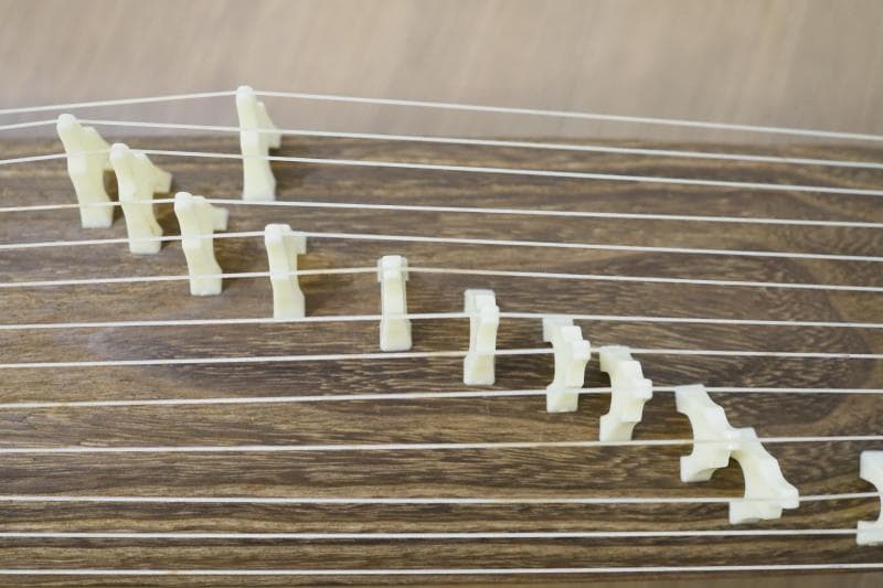 綺麗◆文化琴　短琴　13弦　和楽器　十三弦　◆全長60㎝◆誰でも弾ける!