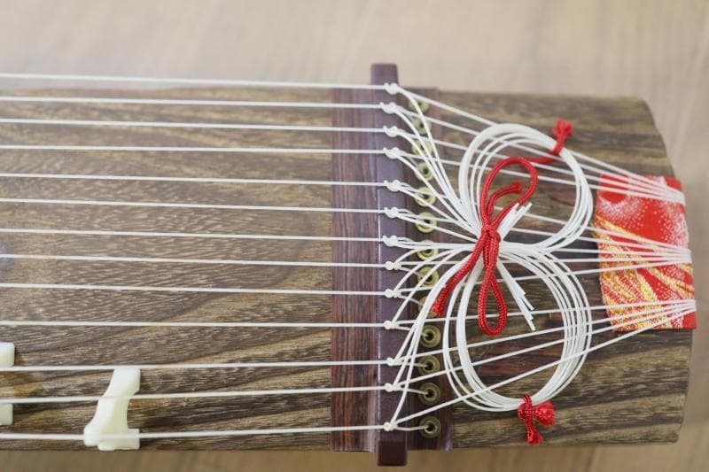 綺麗◆文化琴　短琴　13弦　和楽器　十三弦　◆全長60㎝◆誰でも弾ける!