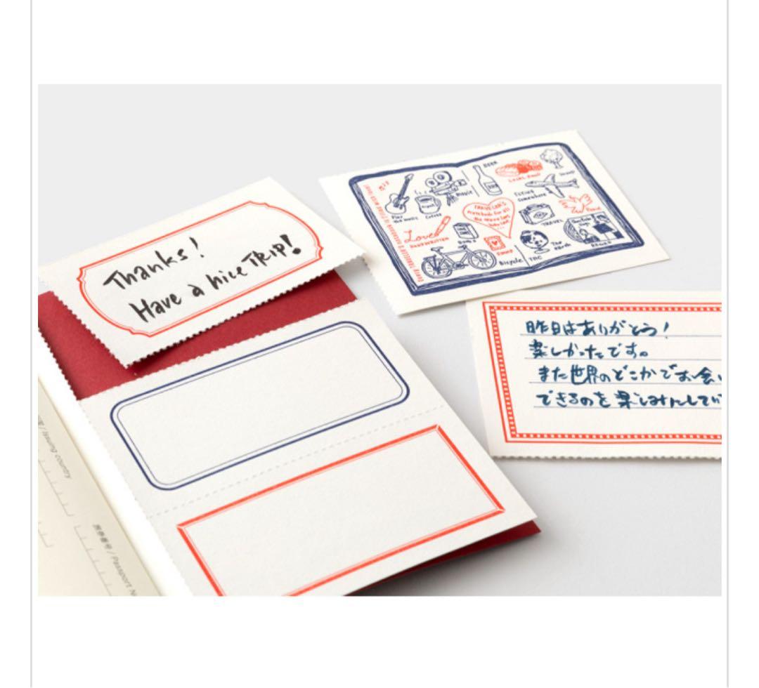 トラベラーズノート LOVE AND TRIP レッド　パスポート　ペンホルダー