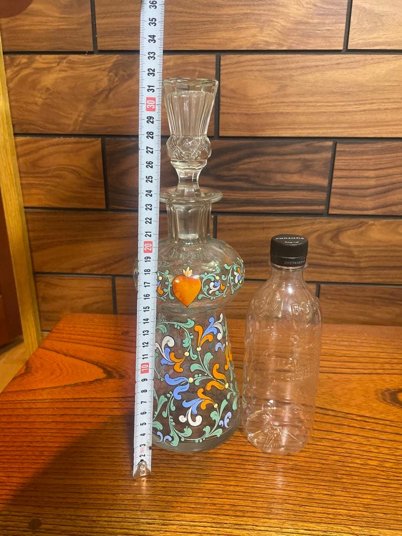 雨宮喜能登　窯彩硝子　デカンタ　クリスタルガラス