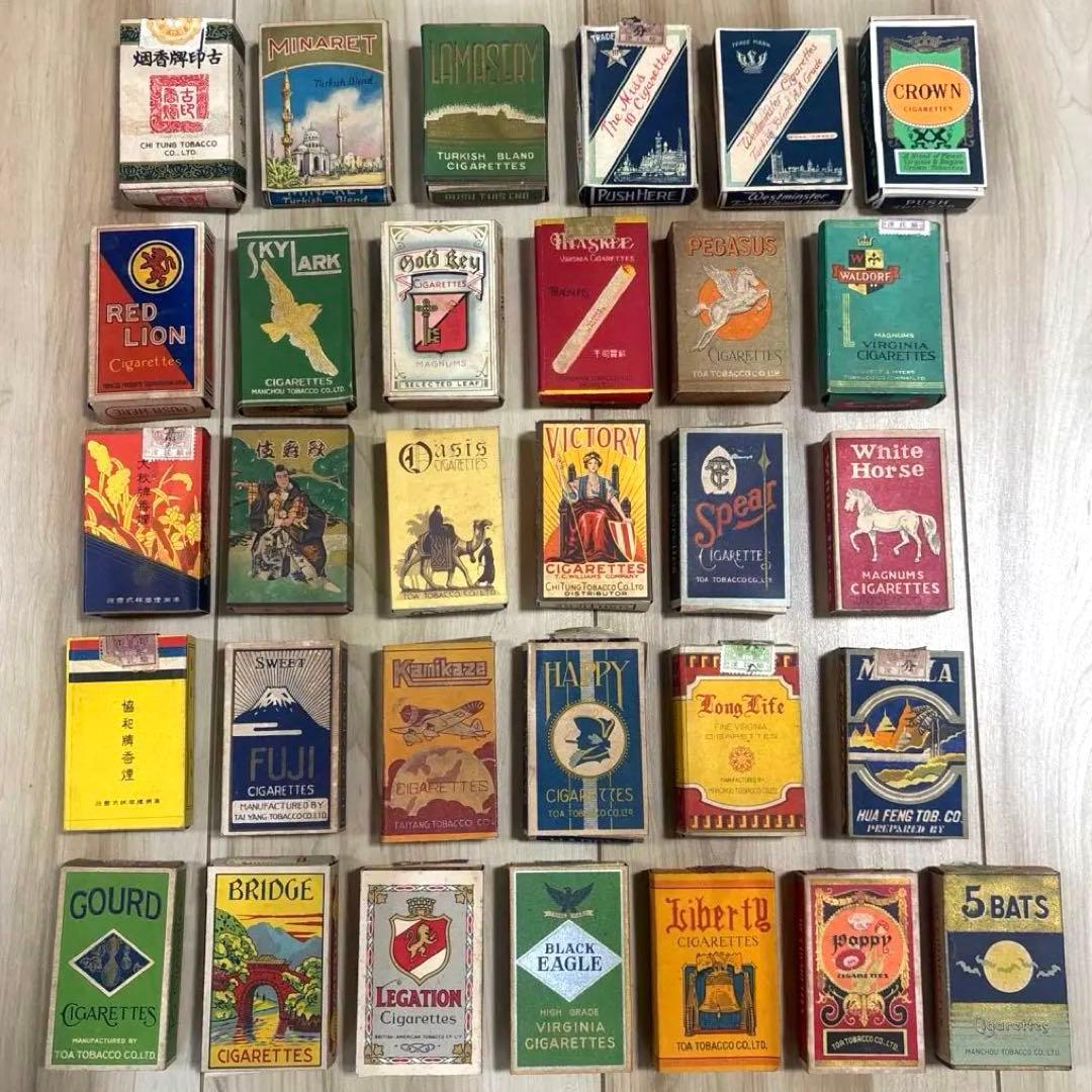 戦前 海外 タバコ パッケージ 31点 中国 朝鮮 満州 台湾 神風 歌舞伎