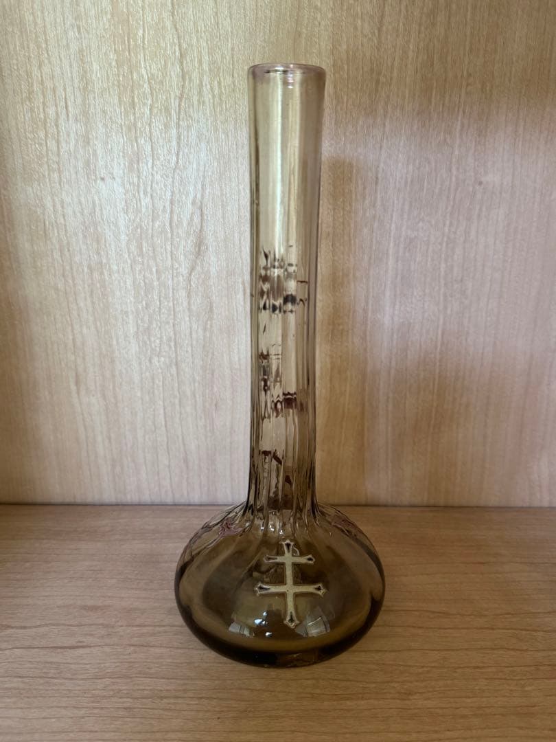 本物保証 エミール•ガレ エナメルガラス花瓶 約1890年 骨董 稀少品 共箱