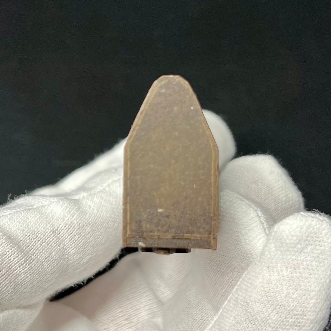 ◎古道具 庵々◎清末〜民国期 真鍮製カラクリ錠前 剣文様 ビットキー付◎珍品中国