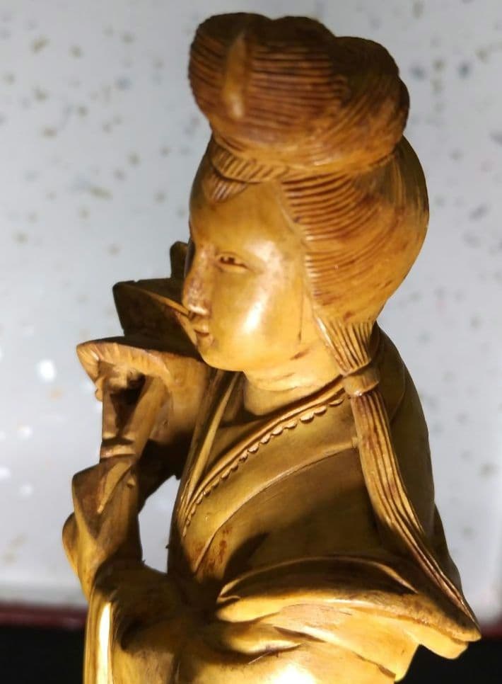 ☆★☆【期間限定特価！古美術 木彫り天女】