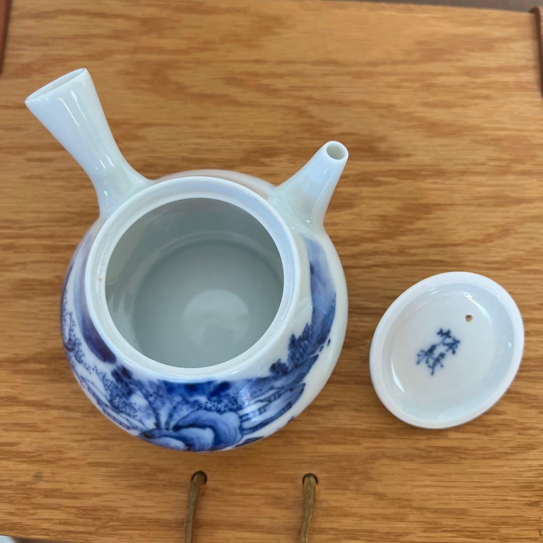 茶道具　平安竹泉　茶碗4客　急須