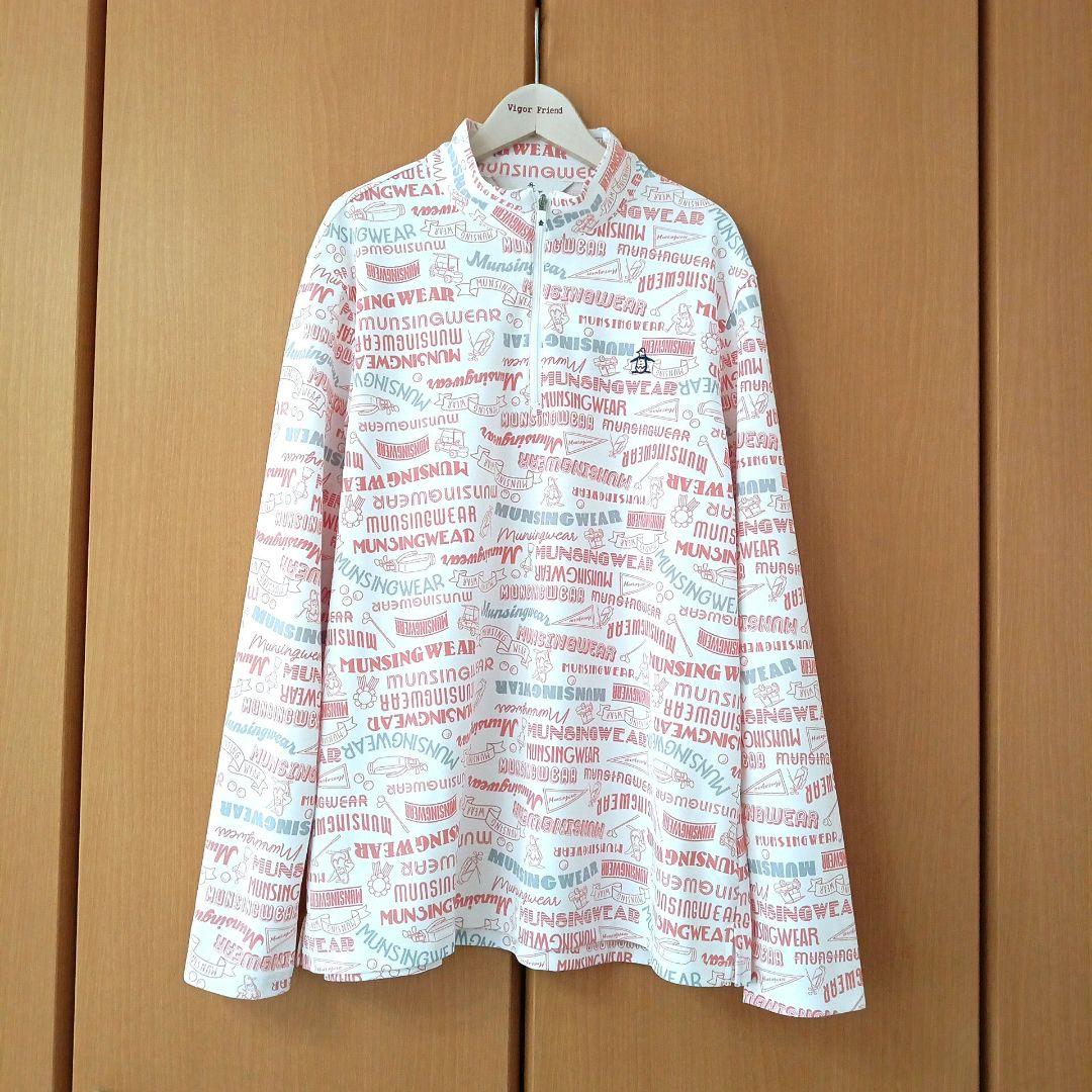 Munsingwear ロゴ 総柄 プリント 長袖 ジップアップ 3L