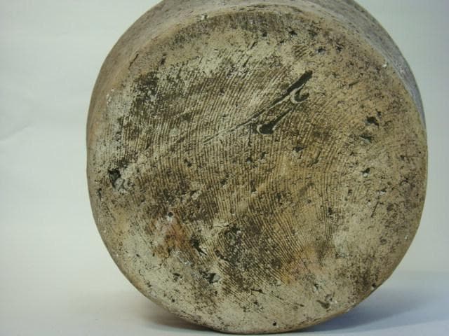 壷■かなり古い越前焼き船壷 素焼き 古壺 花瓶 花器 置物 時代物 骨董 室町■