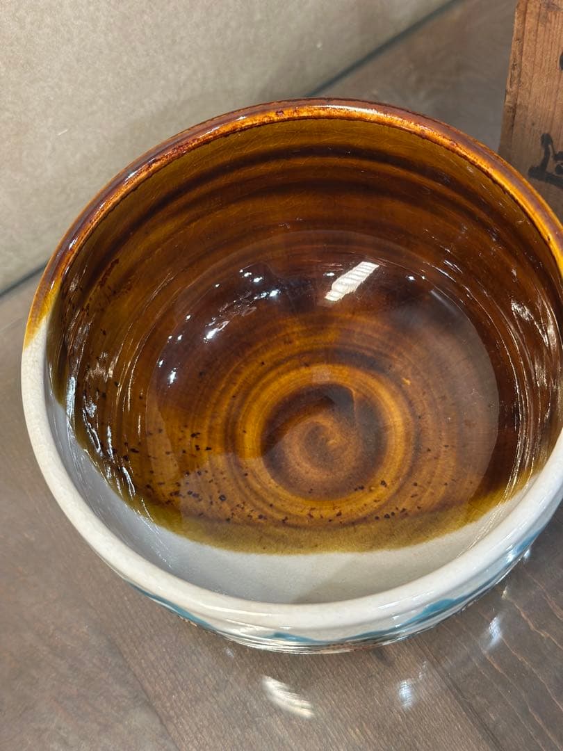 九谷焼　抹茶碗　陶山造　山水風景の茶碗　定価96万　250909⑩