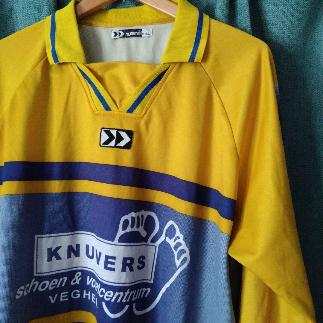 ビンテージhummelヒュンメルKNUVERS海外古着長袖サッカーシャツ XXL
