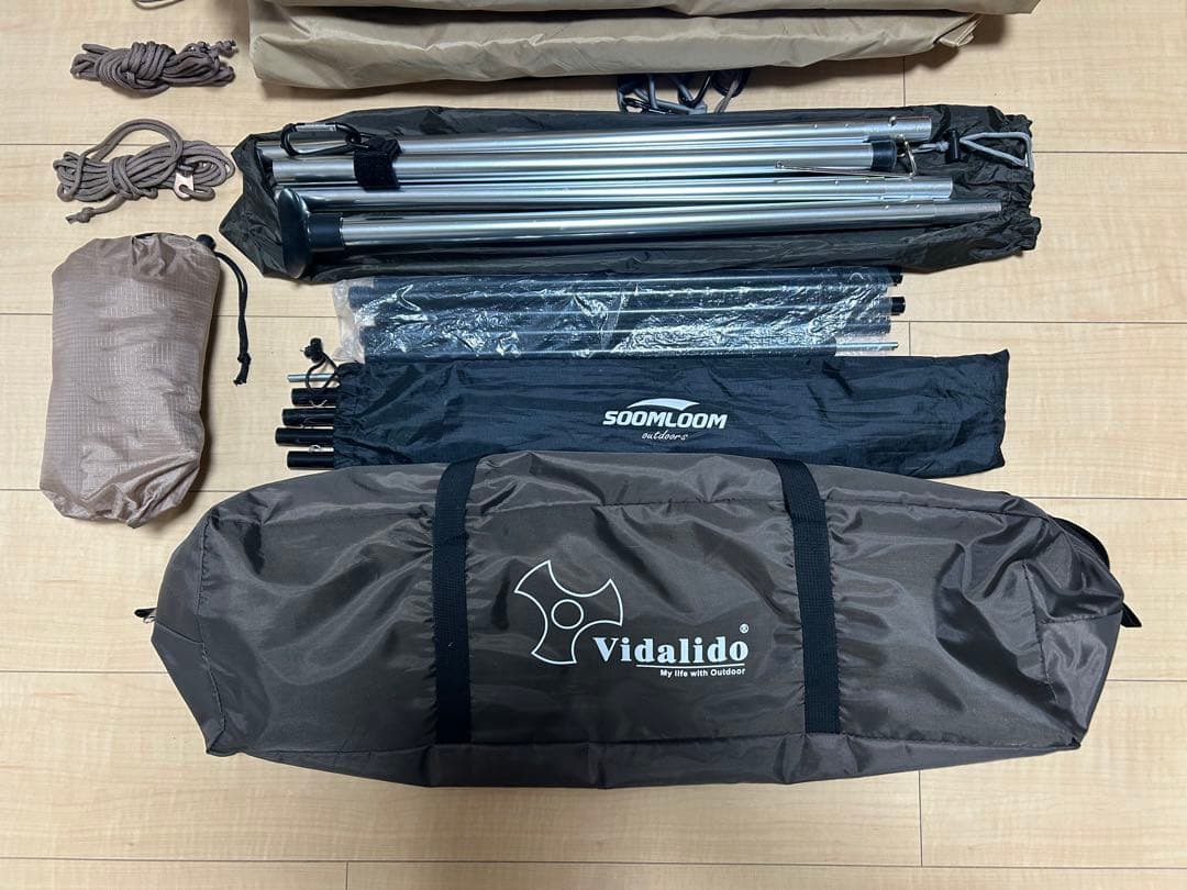 VidalidoワンポールテントSoomloom Ribitek 各ポールセット