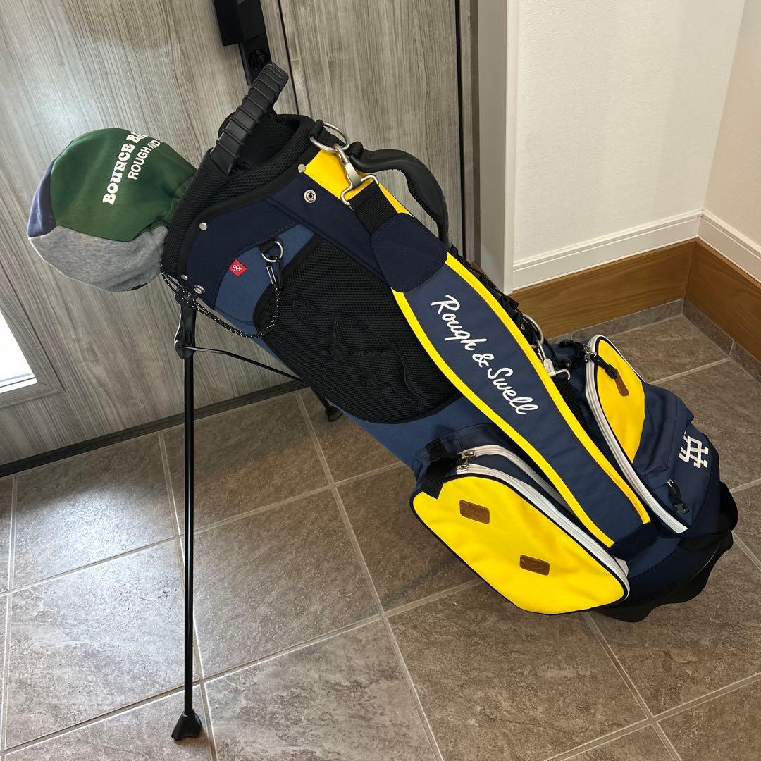 rough&swell キャディバッグ ネイビー カートバッグセット