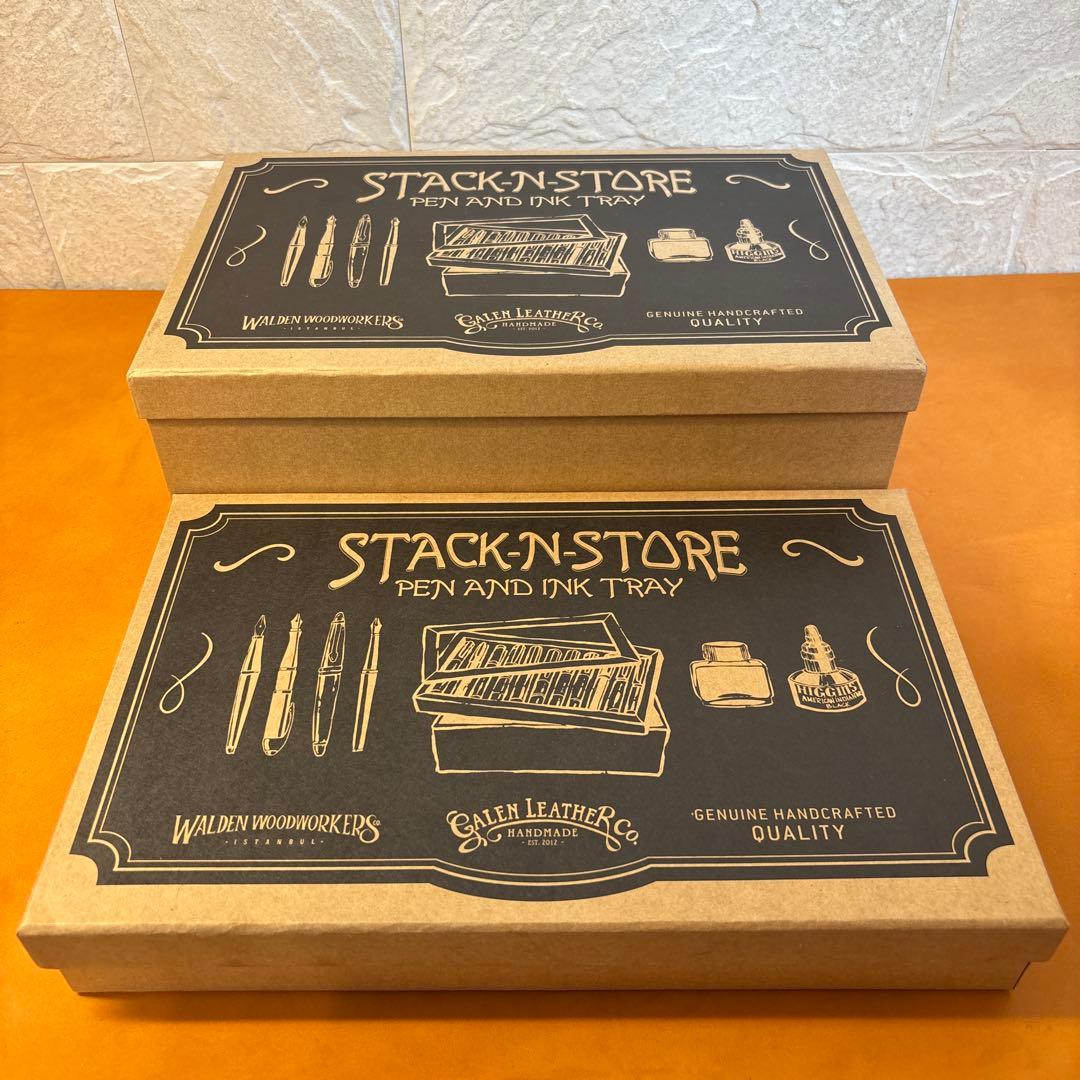 筆記具 STACK & STORE WOOD PEN TRAY CLEAR LID