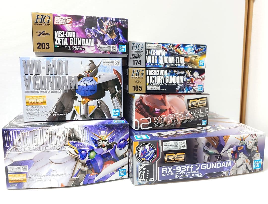 ガンプラ7点セット HGUC RG MG