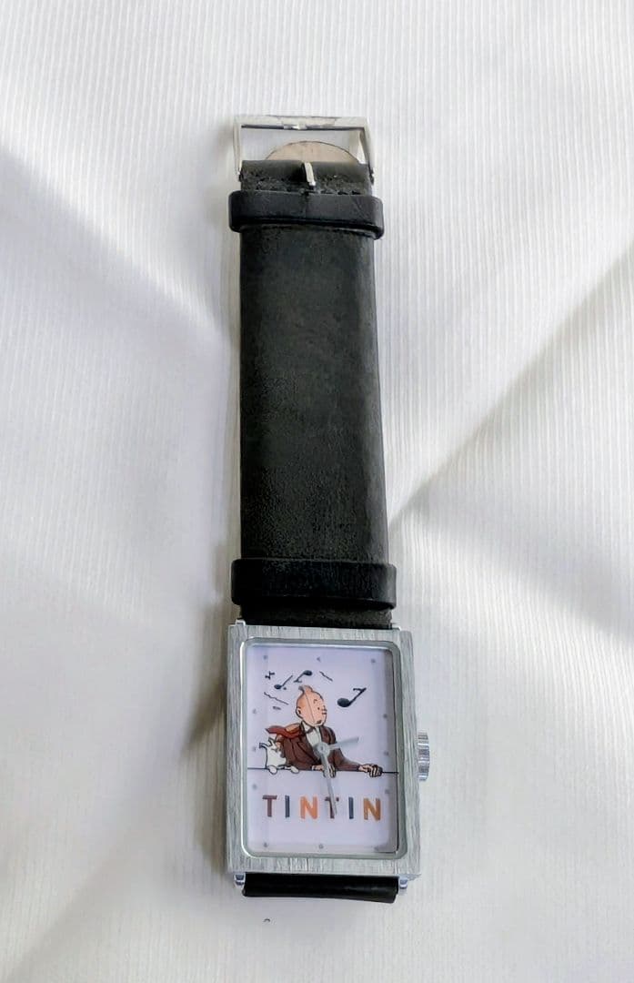 美品〈TINTIN タンタンの冒険 腕時計 スクエア型 2005年フランス製〉