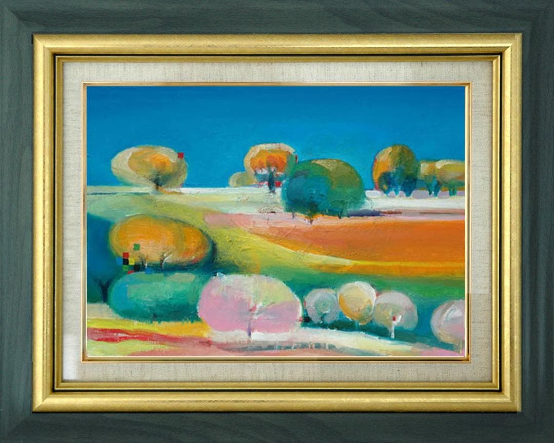 油絵 菅家令子 絵 絵画 インテリア uF6-110809 風景