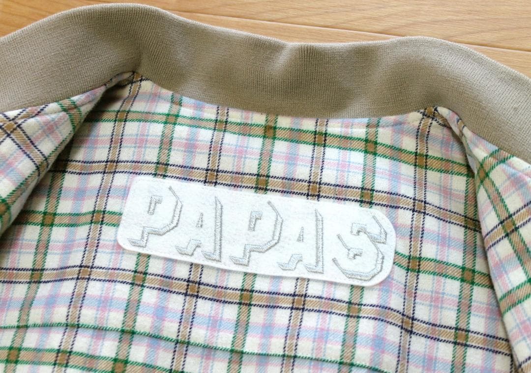 極美品/5万円』PAPAS パパス ベスト『リバーシブル中綿入りキルティング