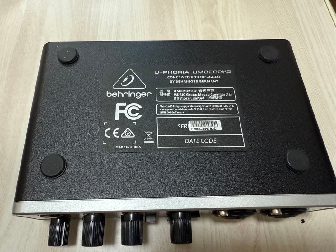 U-PHORIA UMC202HD オーディオインターフェイス