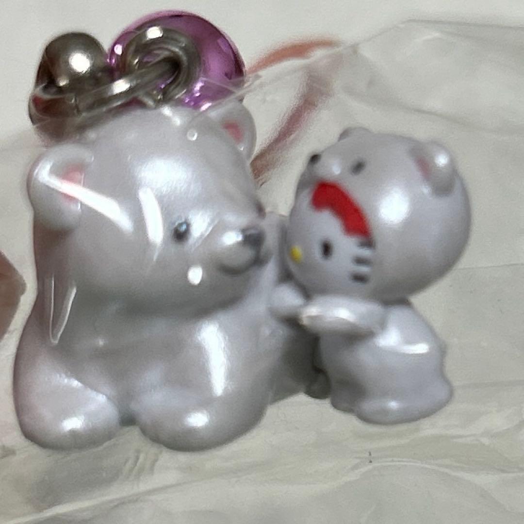 激レア ご当地キティ 根付け 水族館 シロクマ親子　キーホルダー　ストラップ