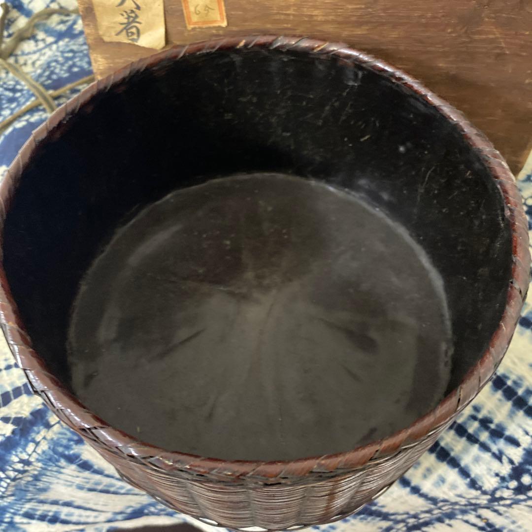 時代　炭斗　煎茶　竹細工　籠