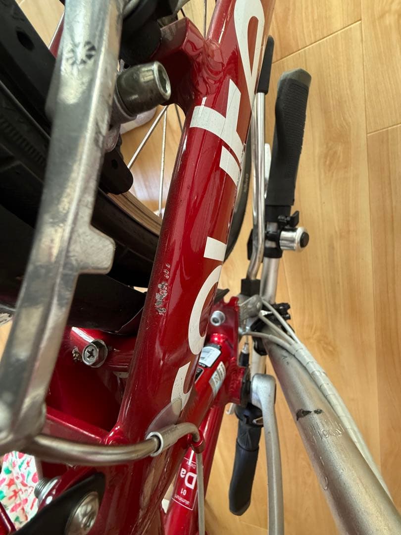 赤ちゃんさん専用　折りたたみ自転車 ROUTE ルビーレッド