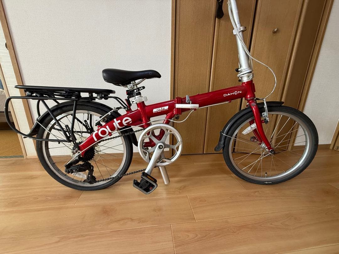 赤ちゃんさん専用　折りたたみ自転車 ROUTE ルビーレッド