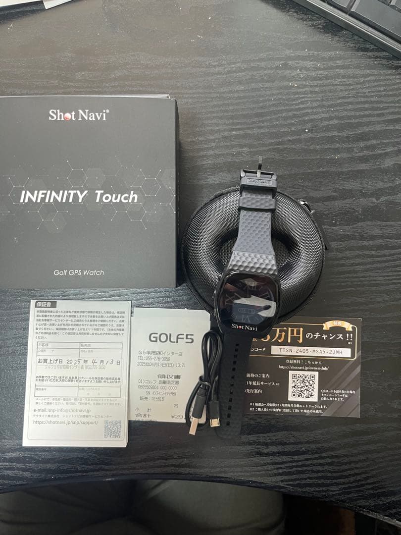 【超美品】Shot Navi INFINITY Touch ゴルフGPSウォッチ