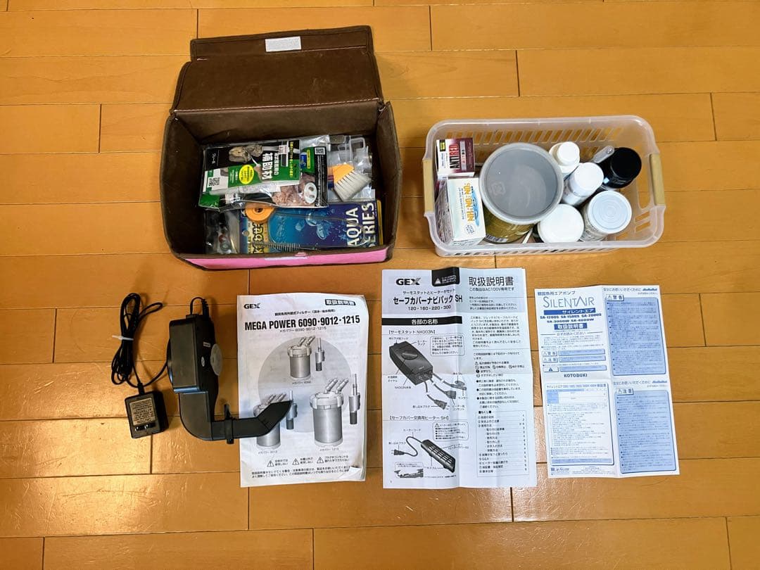 【海水魚飼育一式】GEX90cm/リーフウェーブ45/メガパワー9012/他多数