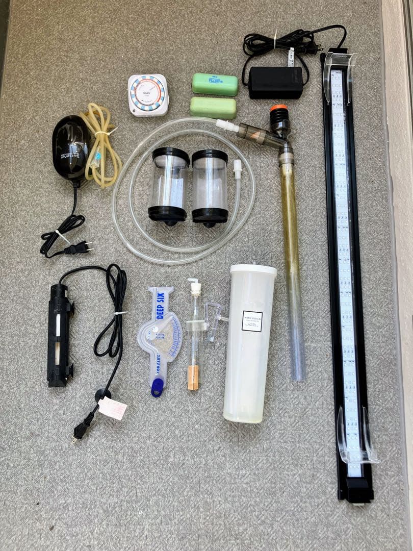 【海水魚飼育一式】GEX90cm/リーフウェーブ45/メガパワー9012/他多数