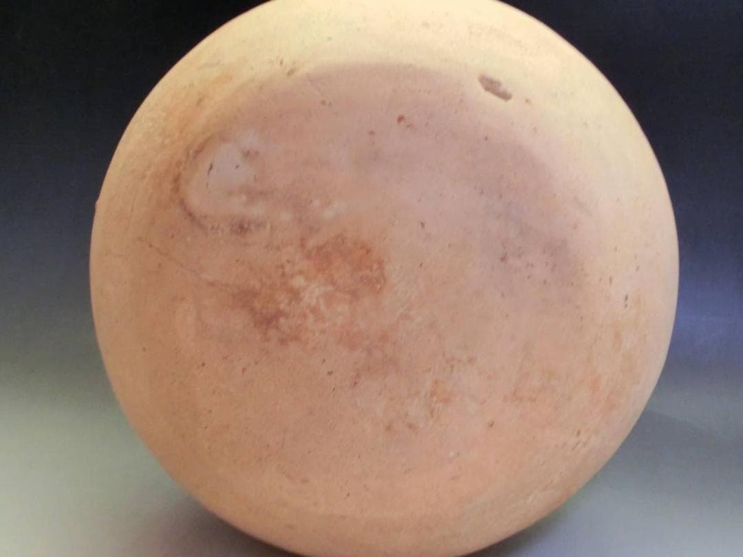 土器■須恵器 発掘品 下蕪 丸壺 花瓶 大壷 古美術 時代物 骨董22.8cm■