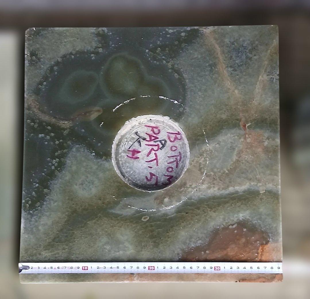 お引き取り専用　グリーンオニキス(オニックス)　天然大理石　円柱型飾り台ポール