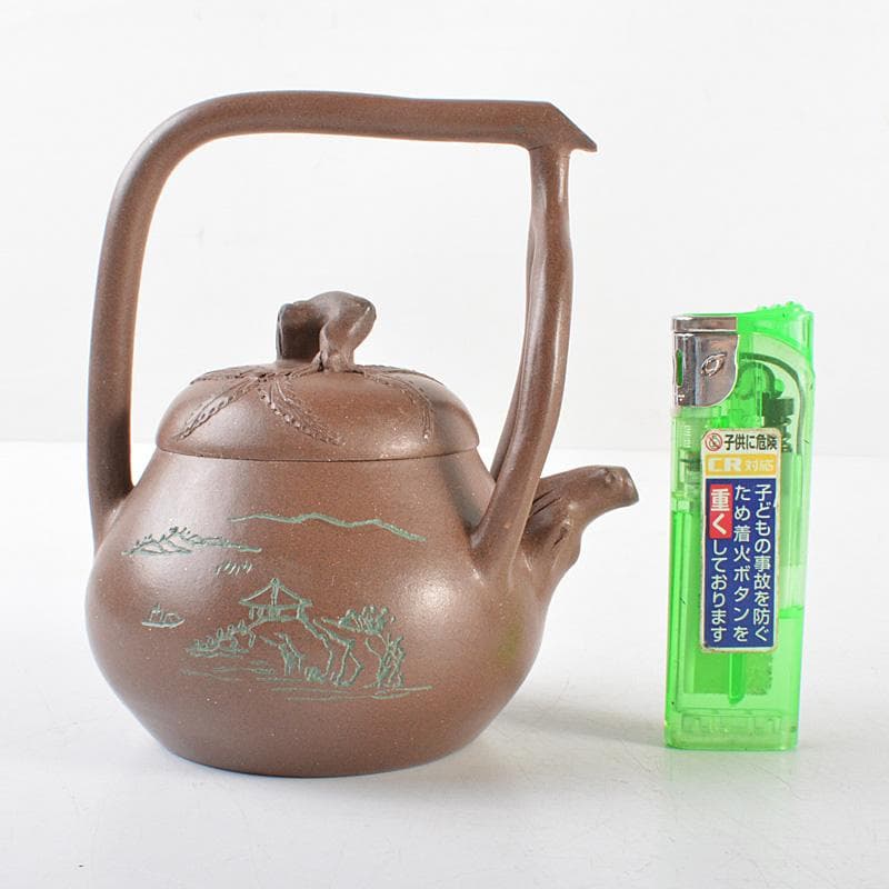 中国　紫砂　朱泥　国家外国専家局贈　急須　茶壷　V　R6117