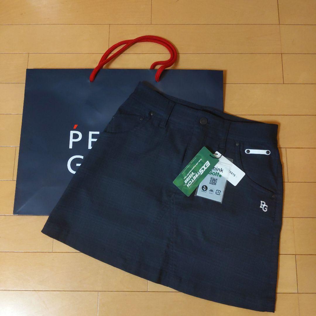 パーリーゲイツ ネイビー ストレッチスカート 89刺繍付き