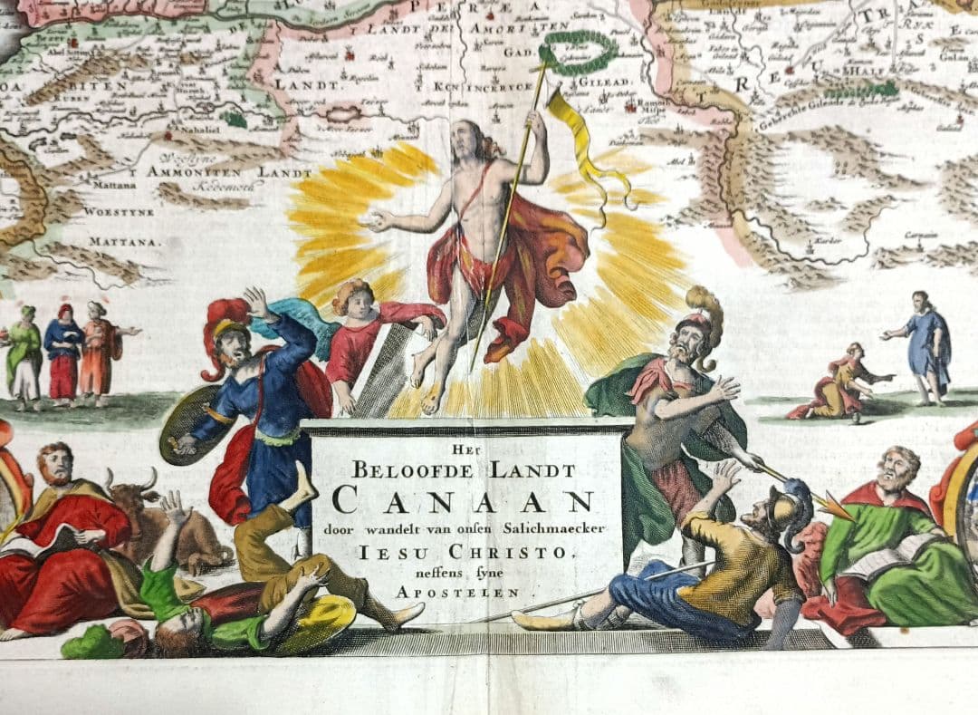 額装品 17世紀　ストペンダール「CANAAN」　イスラエル　聖地　稀少