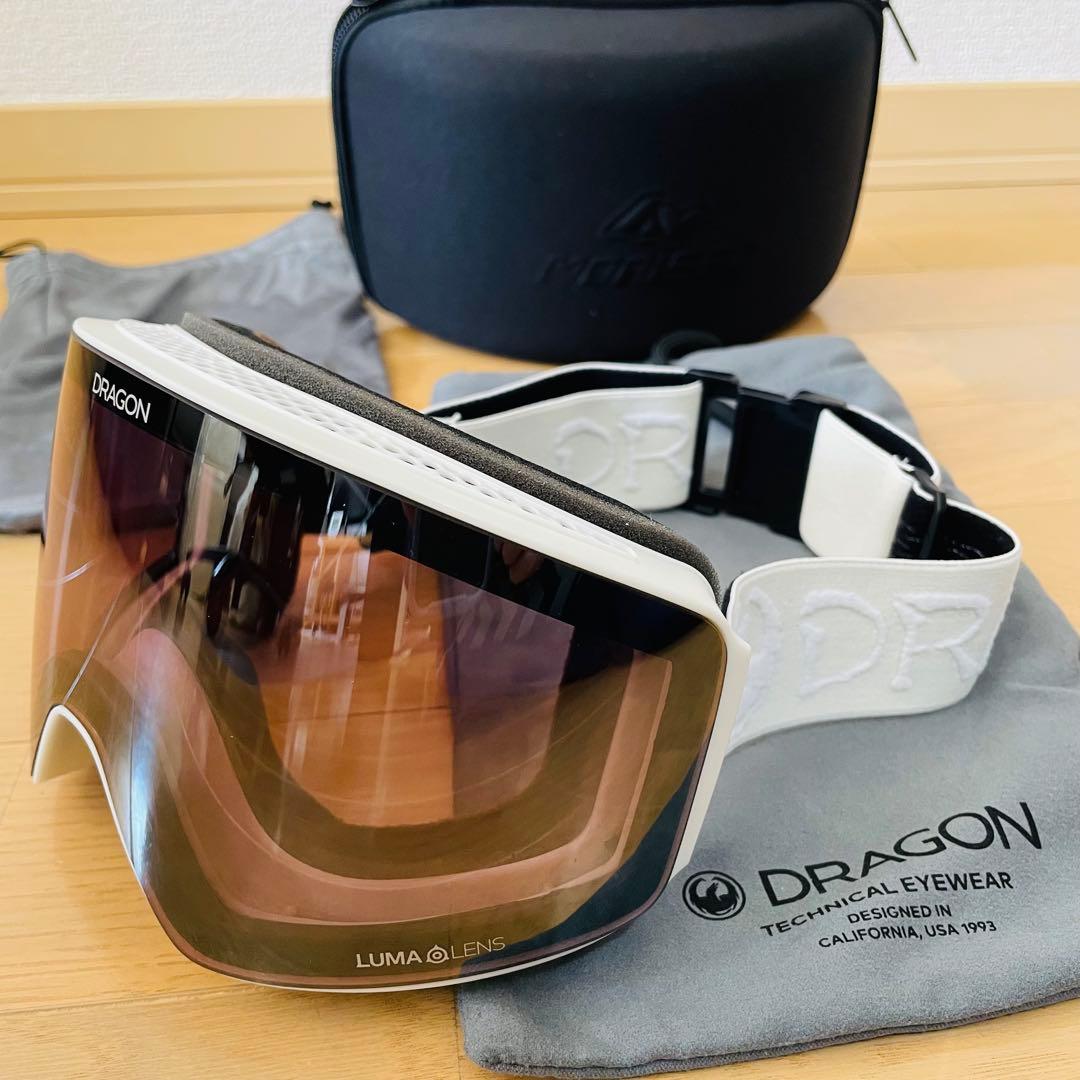 極美品✨　DRAGON ゴーグル PXV エンボスロゴ　ケース付き　23-24