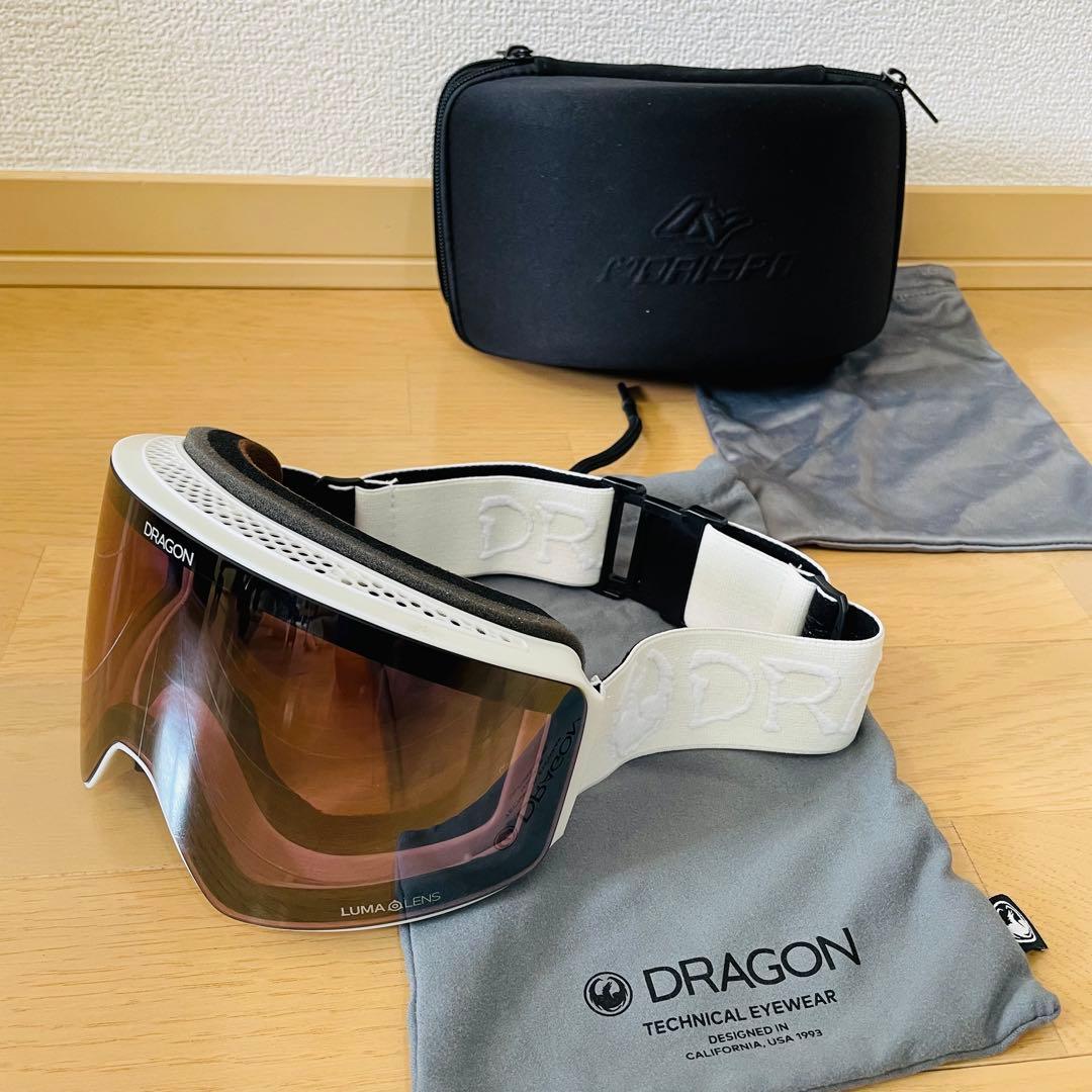 極美品✨　DRAGON ゴーグル PXV エンボスロゴ　ケース付き　23-24